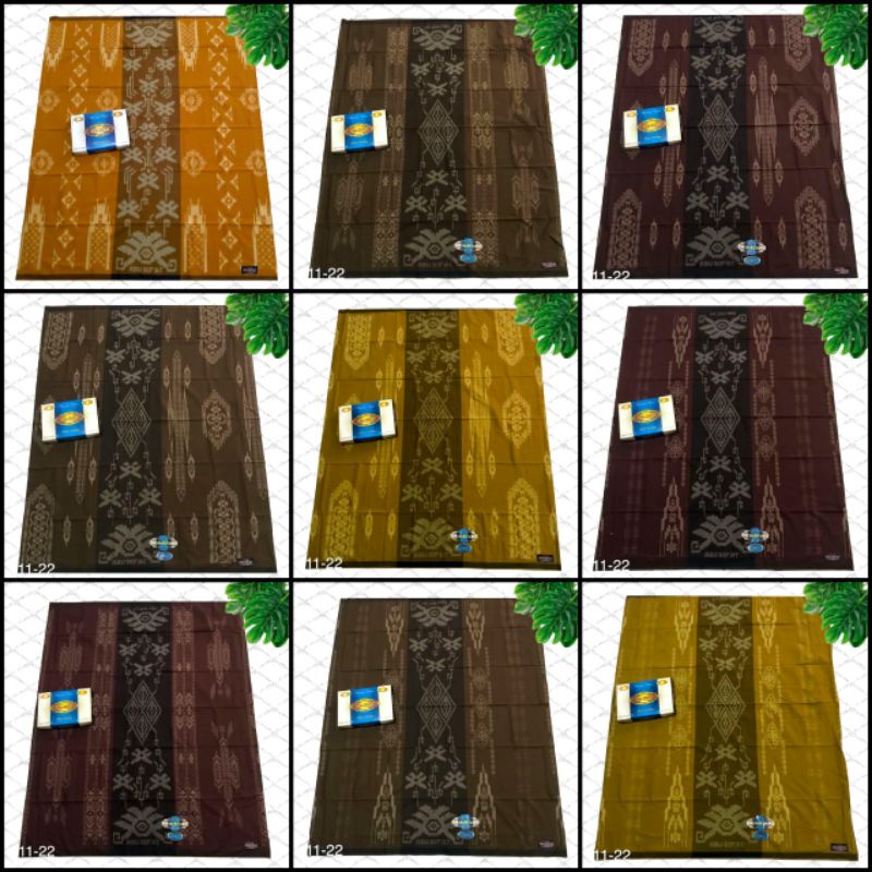 Sarung Abu Rif'at Kembang Coklat Motif BHS