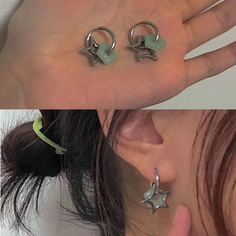 [Mang Star Galaxy Series] Mang Star Planet Anting Aksesoris Retro Punk Kepribadian Temperamen