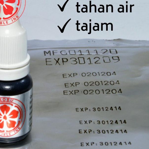 

Terjangkau Tinta stempel permanen expired date - kode produksi ke plastik kemasan, foil bag, sticker | Nobu Ink