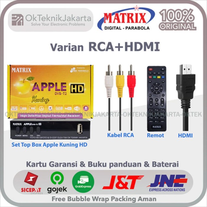 Set Top Box DVB T2 Matrix Apple HD NEW HEMAT