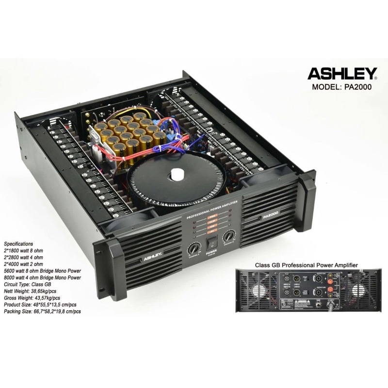 Power Ashley PA 2000 Original Amplifier Ashley Class GB