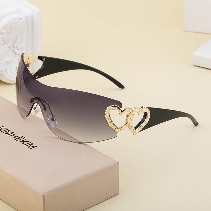 2023fashion Aesthetic Shades Sunglasses Untuk Wanita/Pria Kacamata Tanpa Bingkai Eyeglasses Colour