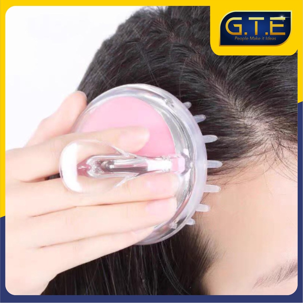 GTE | Sisir Keramas Rambut Silikon Sikat Pijat Kepala Shampo Hair Massage Brush Lembut Silicone