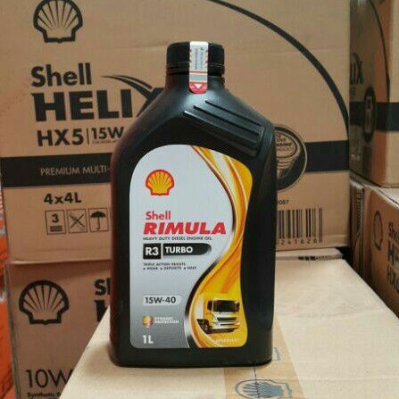 Oli Shell Rimula R3 Turbo 15W-40 1 Lt Diesel Original -66219 #Original