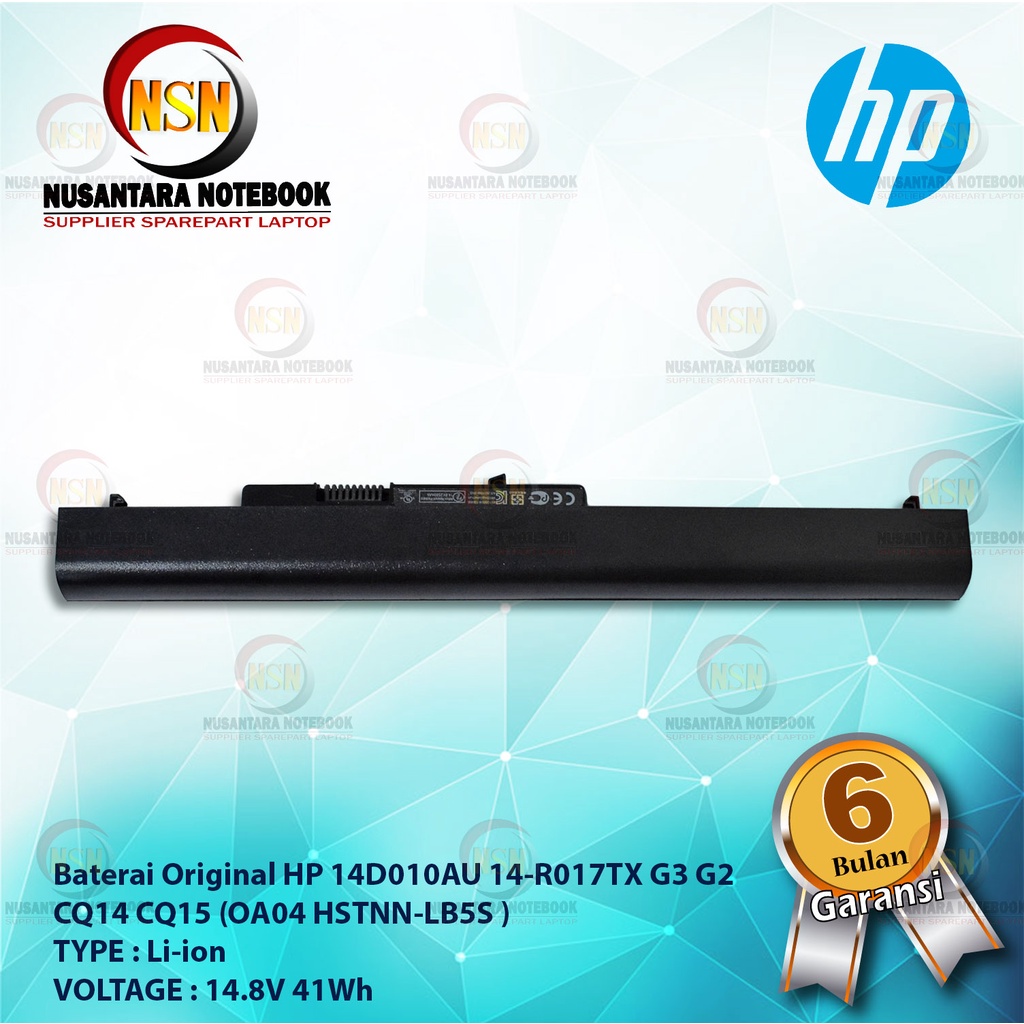 Baterai HP ORIGINAL OA04 14D010AU 14-R017TX HSTNN-LB5S G3 G2 CQ14 CQ15