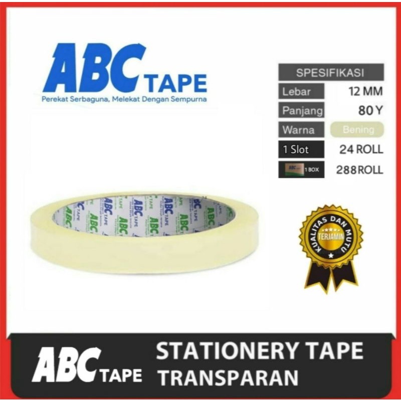 

Isolasi kecil ABC 1/2*72 80 yard (1roll)