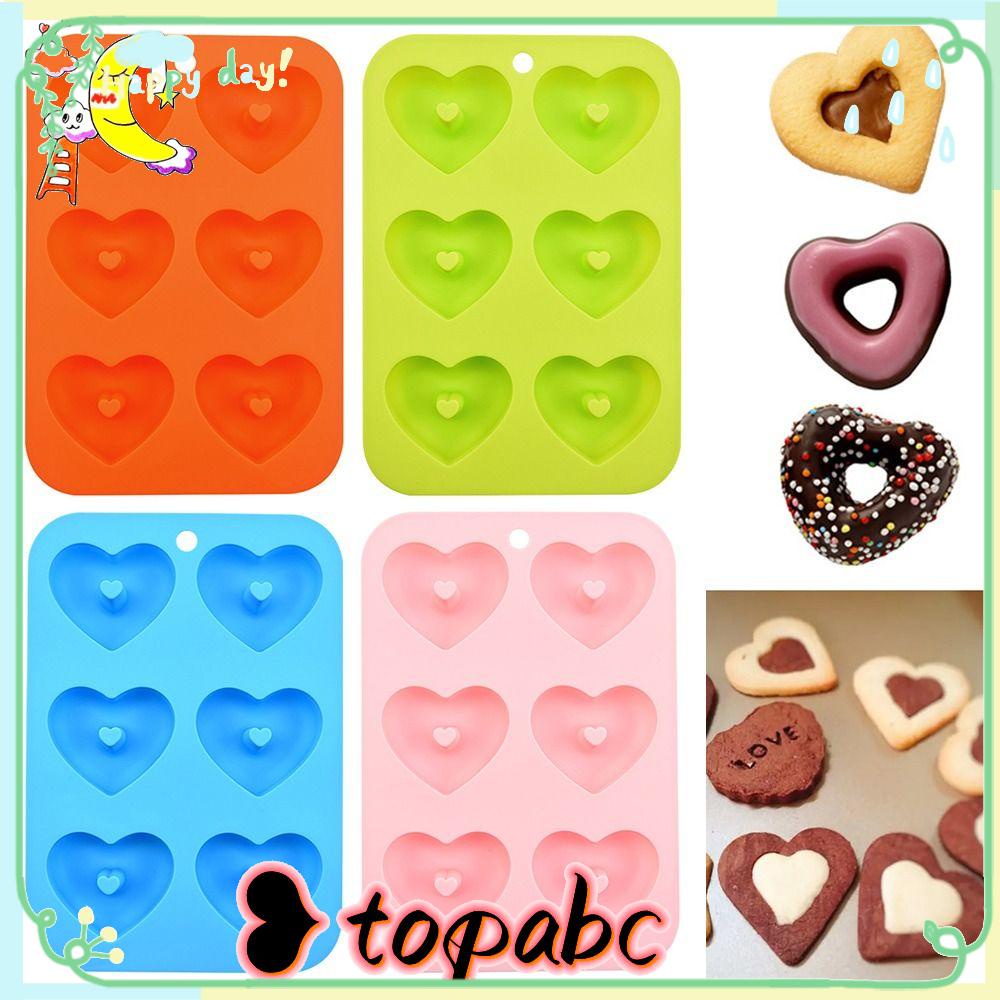 Top Love Heart Doughnut Pan Donut Maker Cetakan Pancake 6rongga