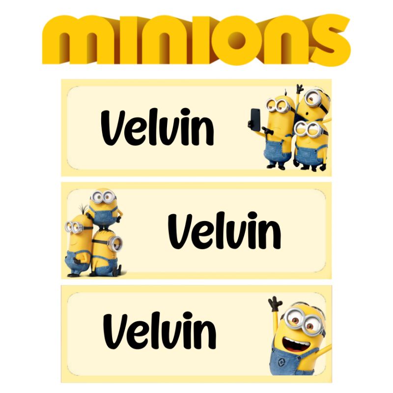 

STIKER NAMA MINIONS