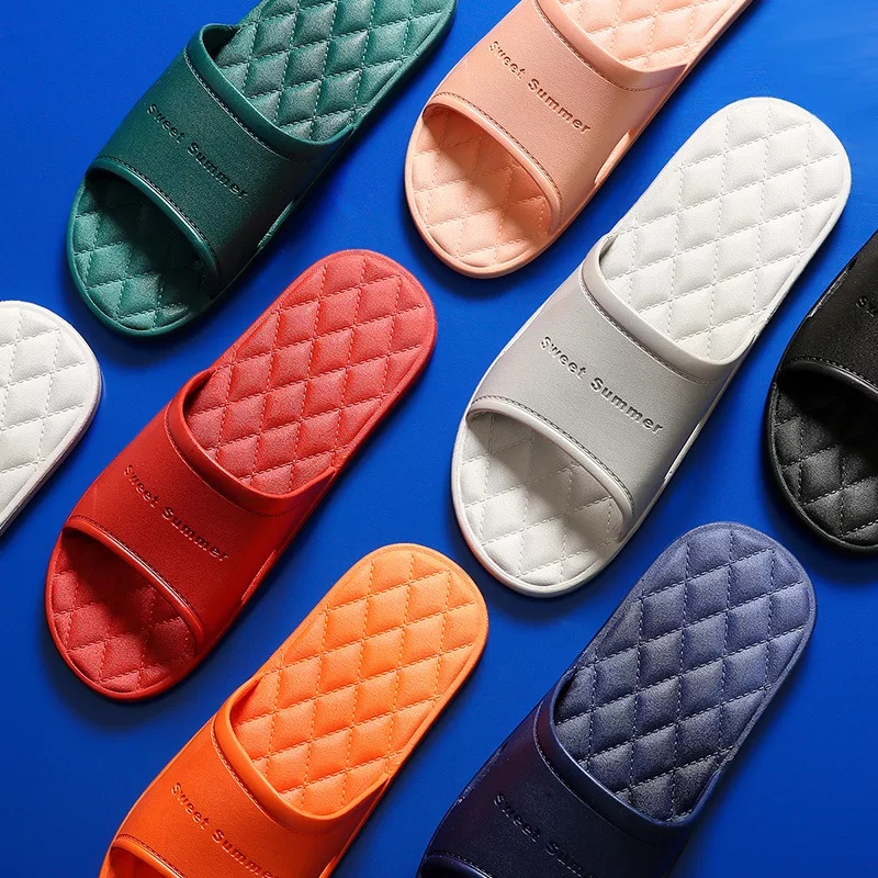 Sandal Slop Wanita Bahan Karet EF06 / Sendal Polos Korean Style / Sandal Elastis Real Pict