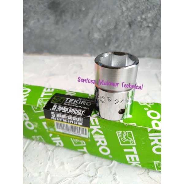 TEKIRO 3/4&quot; 24 MM Mata Kunci Sock Sok Soket Shock 24mm 6PT 12PT