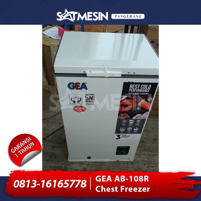 Chest Freezer / Freezer Box Pembeku Makanan Gea AB-108R 100 Liter