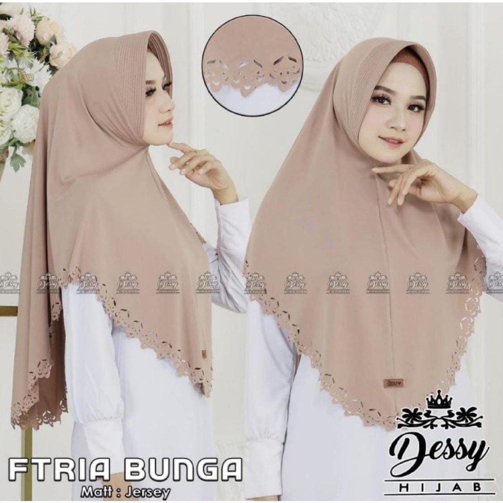HIJAB INSTAN FITRI BUNGA DAILY HIJAB JERSEY BERGO INSTAN DESSY HIJAB COLLECTION