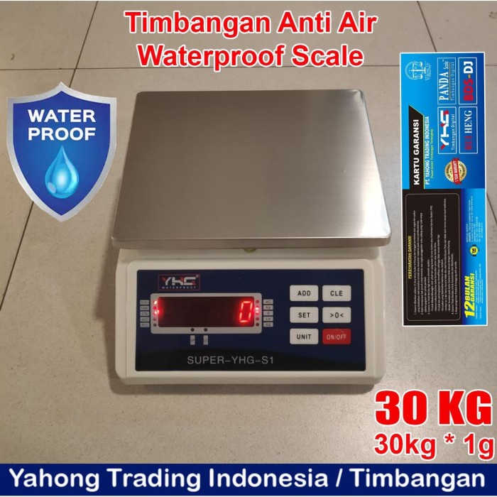 Timbangan Timbangan Digital Waterproof Scale Anti Air Stainless 30Kg 1G