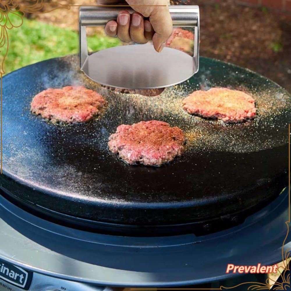 Preva Burger Press Pencet Stainless Steel Meat Pie Penghancur Daging