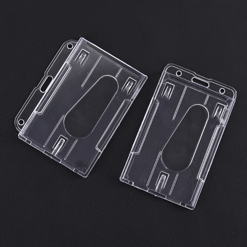 1/10pcs Clear Bening Pemegang Pelindung Kartu Bank Lengan ID Badge Case Penutup Kartu ID Untuk Kantor Sekolah Perusahaan Tahan Air Hard Case Kredit ID Perlindungan Kartu Nama