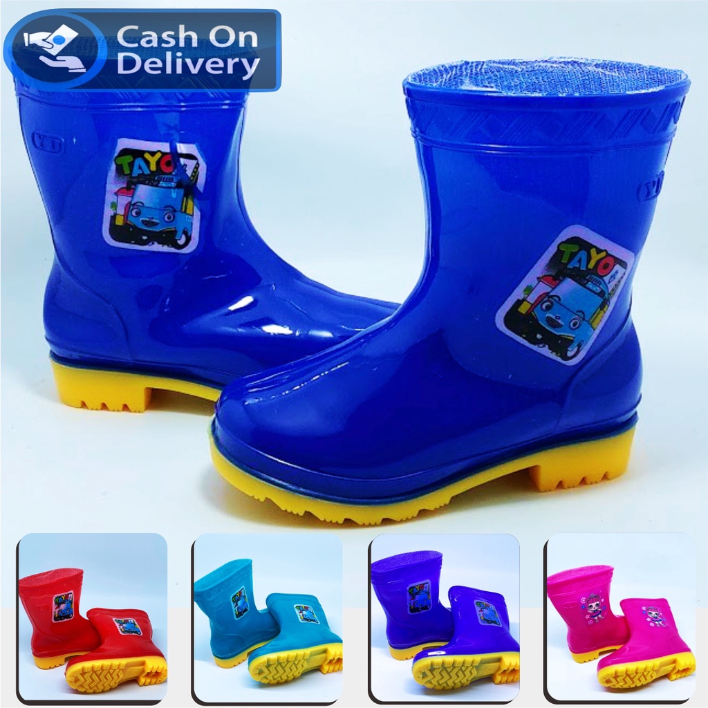 SEPATU BOOT AIR MOTIF KARTUN TAYO KEREN TERPOPULER / KARET IMPORT ORIGINAL cod