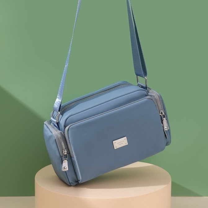 TAS SELEMPANG WANITA JINGPIN ORIGINAL ANTI AIR BIRU PALMOLA BRANDED TA703B2 SLING REMAJA BAG MURAH IMPORT KOREA KEKINIAN FASHION CEWEK SIMPLE LUCU
