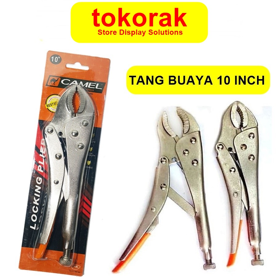 TANG BUAYA CHROME 10 INCH CAMEL TANG JEPIT BESI GIGI BULAT