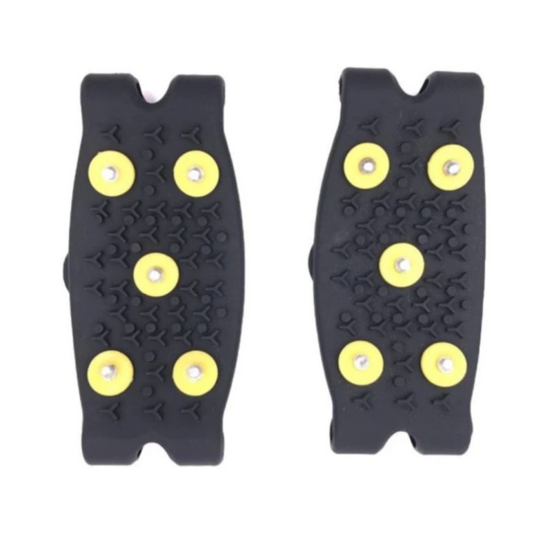 1 Pasang Crampon 5 Stud Anti Slip untuk Sepatu Salju / Climbing