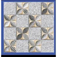 Keramik Teras/Garasi 30x30 Kasar Motif Batik Batika Beige dan Grey Grade A