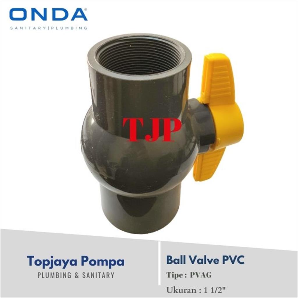 BALL VALVE PVC ONDA PVAG  1 1/2&quot; DRAT