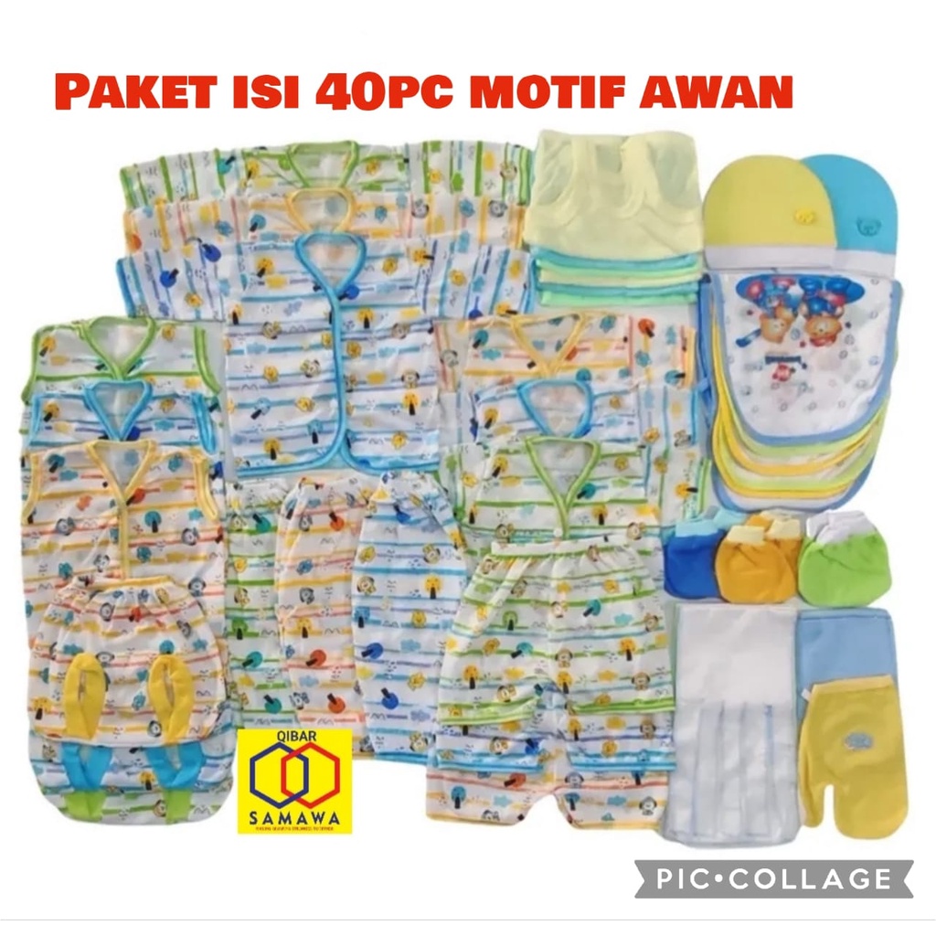 40 pcs Perlengkapan Bayi Baru Lahir Paket Hemat Ekonomis