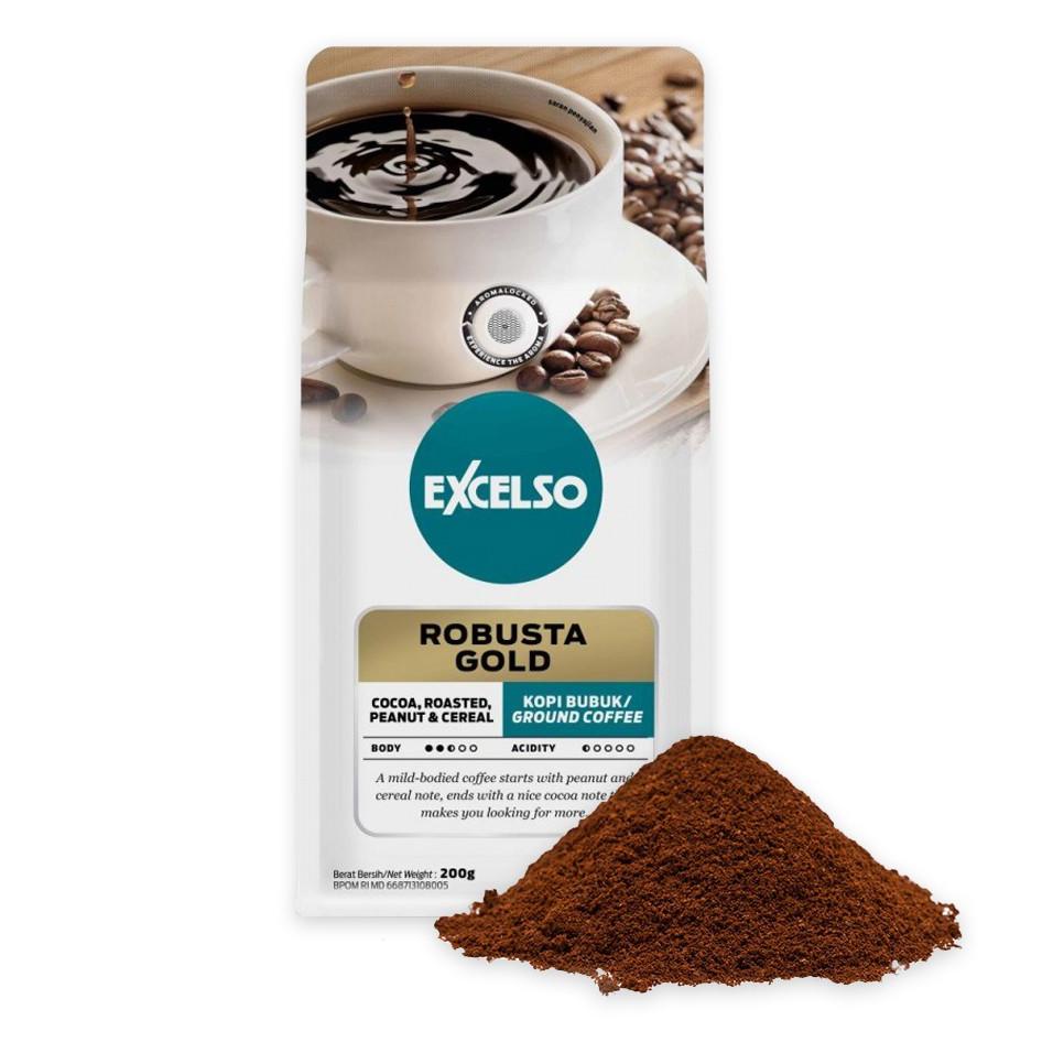 

❄️List New☄️ Excelso Kopi Robusta Gold Bubuk 200gr .,.,