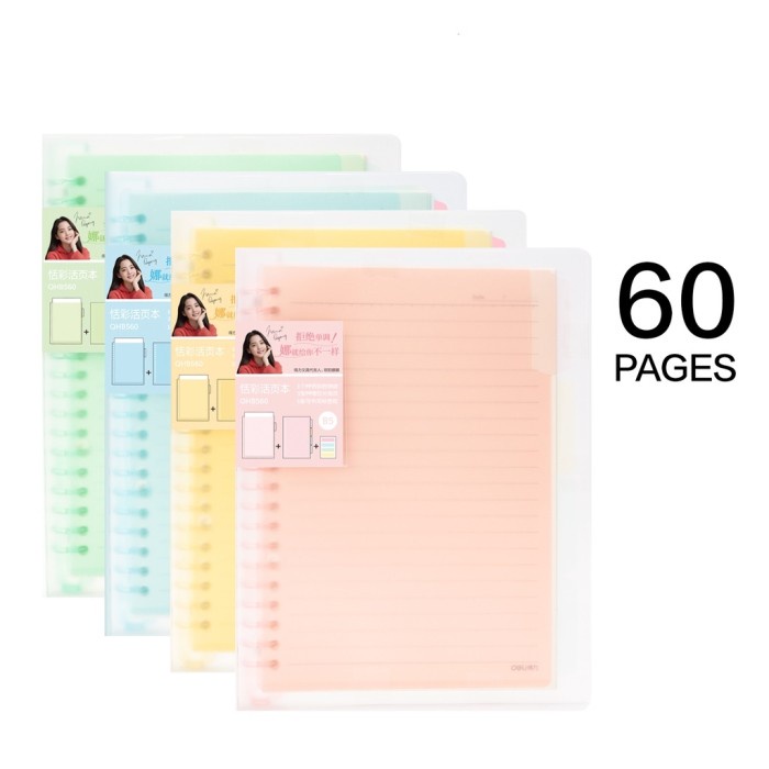 

✨NEW✨ - MAP BINDER NOTE LOOSE LEAF A5 PUTIH 20 RING PLASTIK DELI QH A560 BAGUS