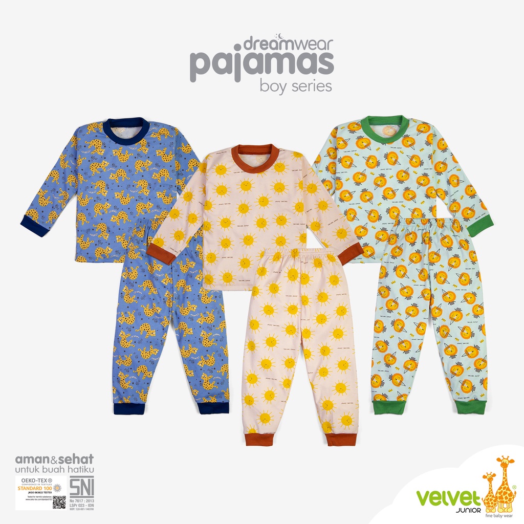 Baju Bayi Setelan Panjang Piyama Anak Laki Laki Perempuan Velvet Junior Brightful &amp; Cotton Candy Series