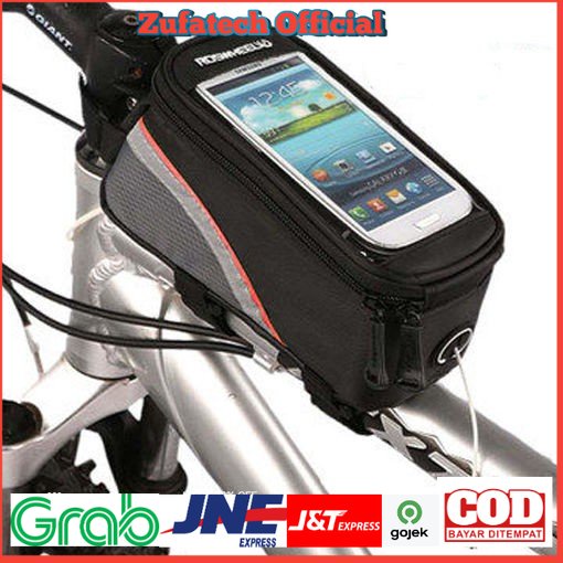 ROSWHEEL Tas Barang Sepeda Smartphone Holder Touch Waterproof - YP35 - Black