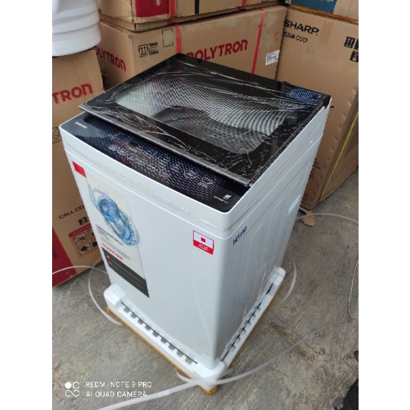 mesin cuci 1 tabung 8 kg top loading by toshiba