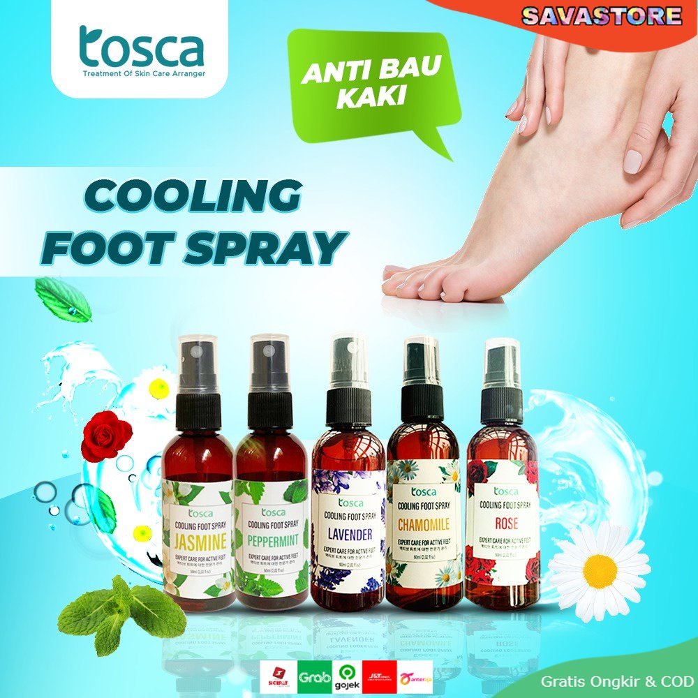 TOSCA COOLING FOOT SPRAY PENGHILANG BAU KAKI - FOOT SPRAY - DEODORANT KAKI PENGHILANG BAU KAKI