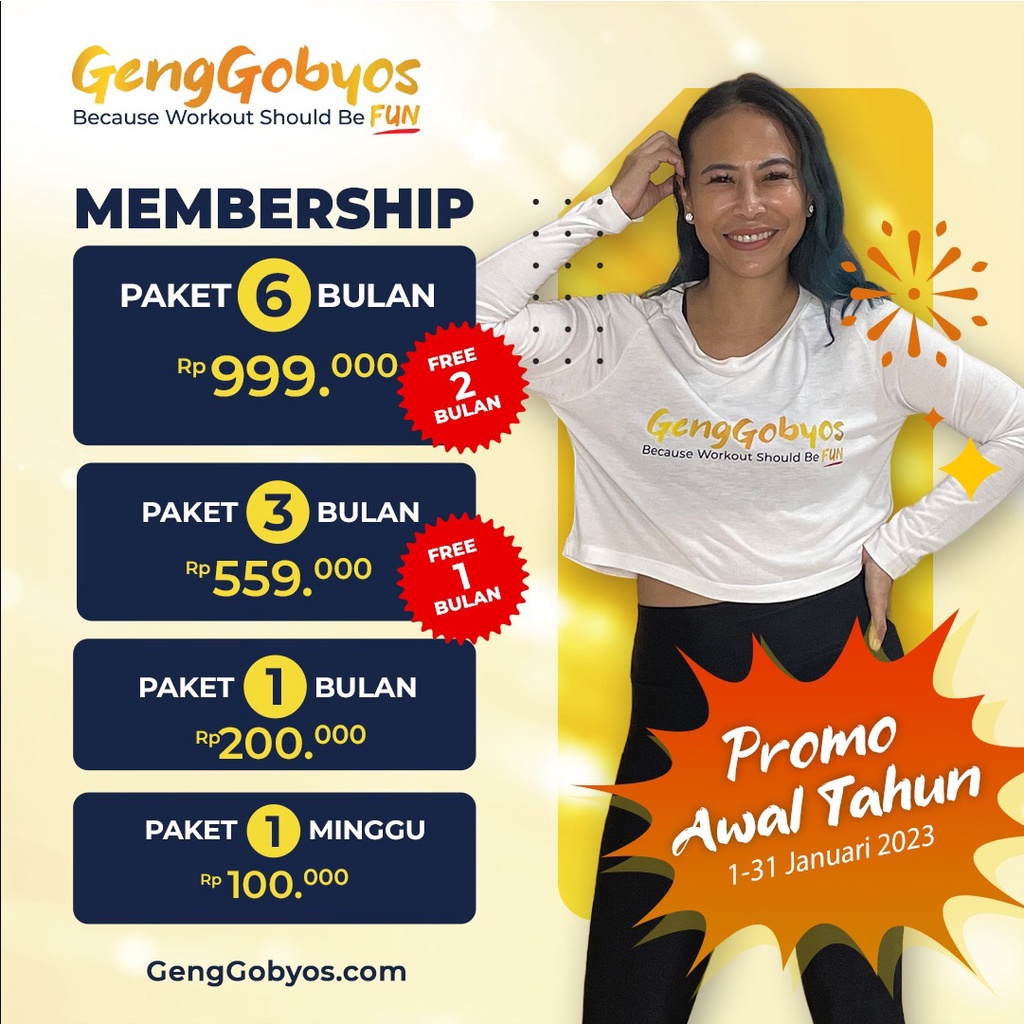 GENGGOBYOS  MEMBERSHIP PAKET 1 MINGGU