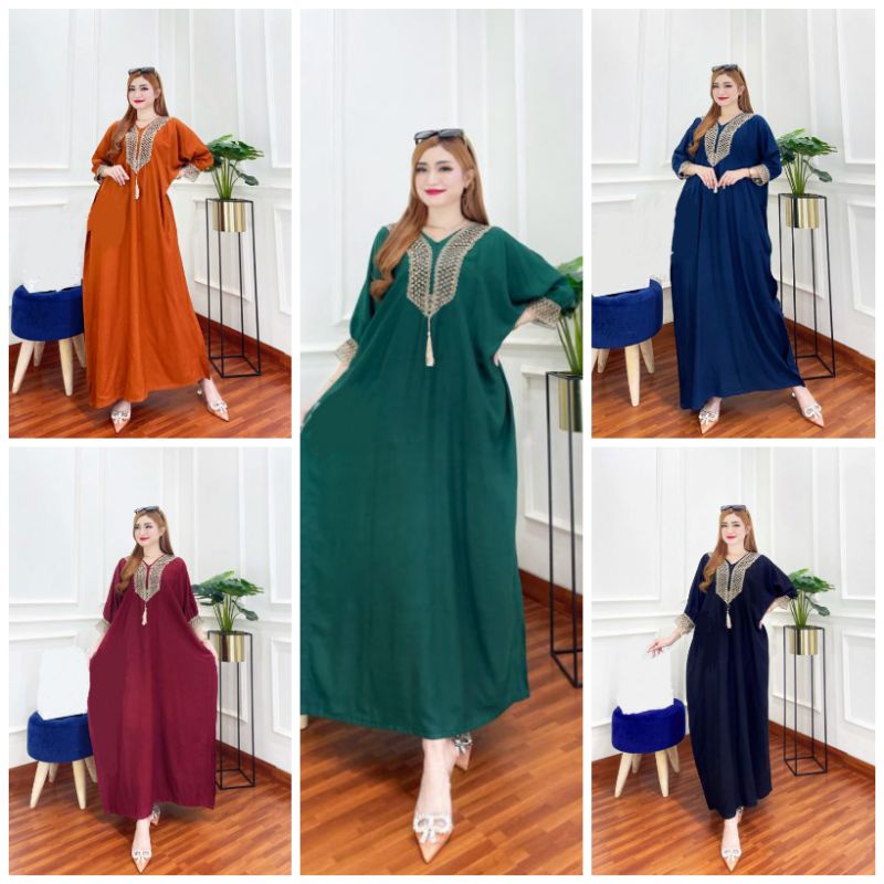 Gamis Kaftan Super Jumbo // Kaftan Madina // Resleting Depan // Gamis Kaftan // Home Dress // Kaftan jumbo Long Kaftan // Big Size // Long Kaftan // busui // cod