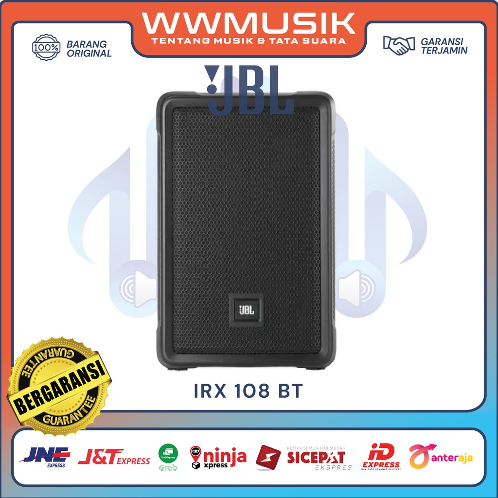 Speaker Portable Aktif JBL IRX108BT IRX-108BT IRX 108 BT Series 8 Inch Bluetooth Salon Active Sound System Event Karaoke Pemula Professional Original ORI Kualitas GARANSI RESMI 12 Bulan Distributor Harga Murah Terjangkau