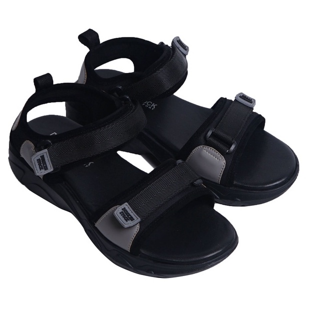 SARASARA YUK - Dunkenstock SKY Sepatu Sandal Wanita Size 36 - 40 Sendal Beleza Wedges Model dua Tali Strap Belakang Hak Tinggi Sole 4cm Sandal Gunung Cewe Velcro 37 38 39 Warna Grey Belleza Kekinian Premium Terbaru Shoes Ori Original Mall Official Store