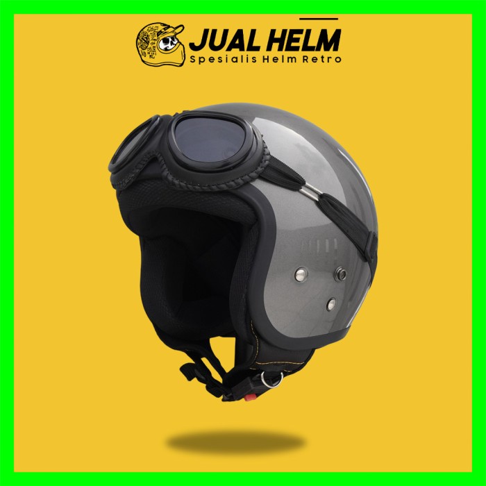 Helm Bogo Retro Polos + Goggle One