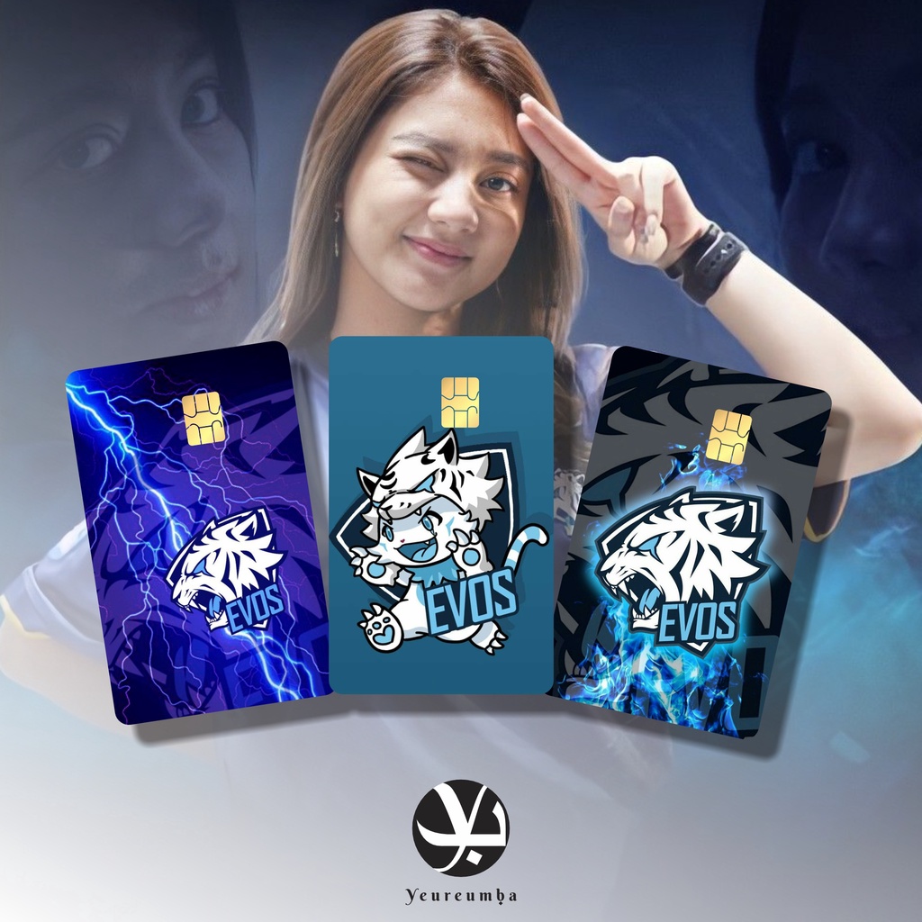 

Sticker Skin Card Evos Roarr Mpl M1 Mobile Legend custom Vinyl ATM Debit Credit Emoney Flazz