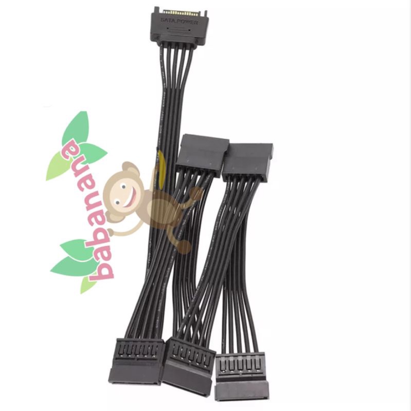 SATA 1 to 5 Splitter Cabang SSD HDD Extension Cable Kabel Power Hard Drive