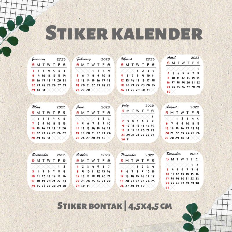 Jual Stiker Kalender 2023 | Shopee Indonesia