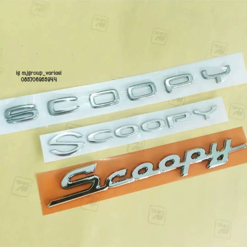 Emblem logo motor honda SCOOPY thn 2013 2014 2015 2016 2017 2018 2019 2020 2021 2022 ukuran original