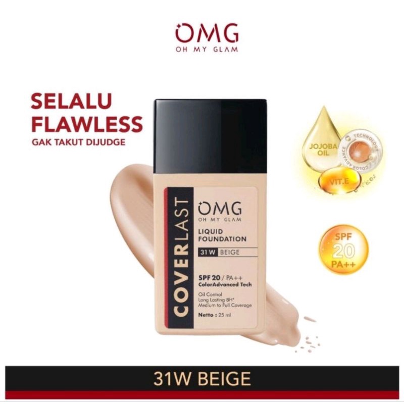 OMG CoverLast Liquid Foundation Alas Bedak | Oh My Glam | SPF 20