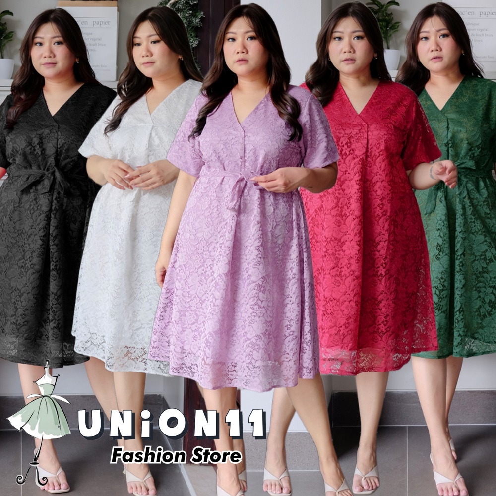 UNION11 - DRESS JUMBO WANITA LD 126 / DRESS BRUKAT WANITA  / DRESS PESTA WANITA BIGSIZE / DRESS JUMBO WANITA / DRESS JUMBO XXXL WANITA FAMOSA