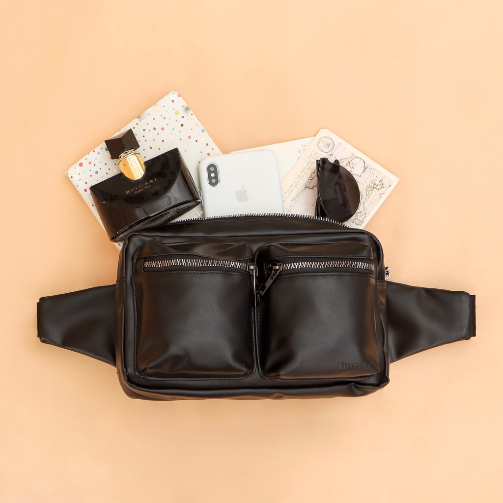 EUSTASS Waist Bag Leather / Tas Pinggang Kulit