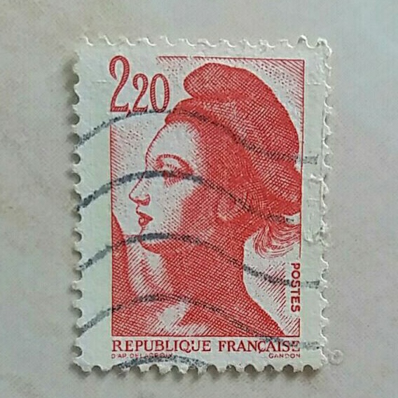 

(AD) Perangko Perancis 1989 Liberté de Gandon - Lìberty 2,20 franc Used