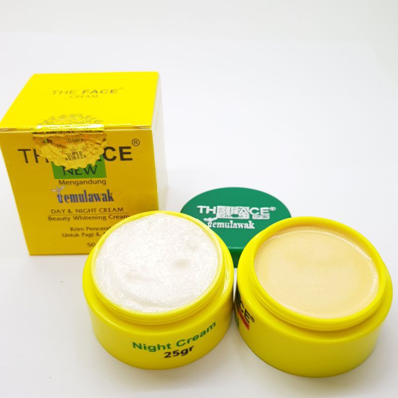 3 PCS - Cream Temulawak THE FACE - CREAM PEMUTIH WAJAH TEMULAWAK