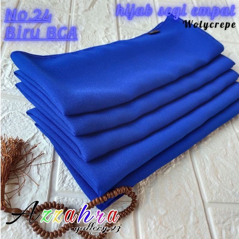 Hijab Segiempat WOLYCREPE BIRU BCA