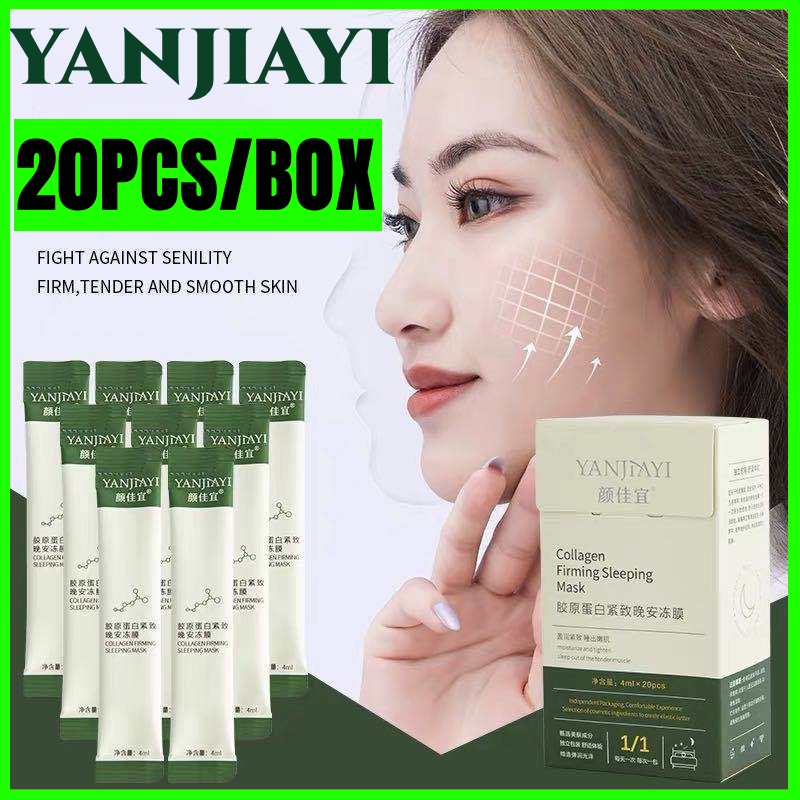 YANJIAYI 20pcs/BOX Collagen Firming Sleeping Mask No-Cleaning Hydrating Moisturizing Mask