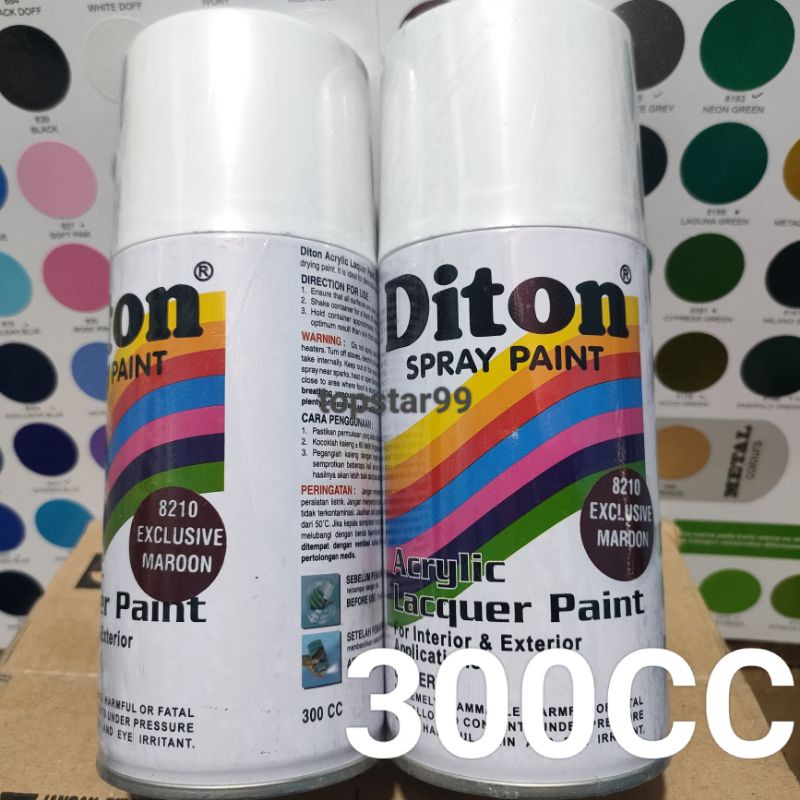 Pilok Pilox Cat Semprot Diton Exclusive Maron 8210 Merah Marun Maron Gelap Glossy 300cc Spray Paint