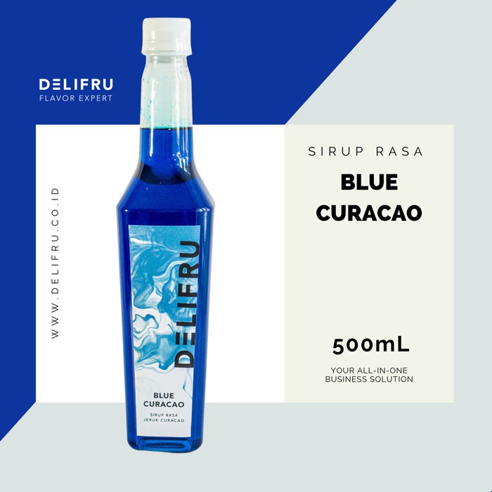 

Delifru Syrup Blue Curacao - Sirup Kurasao Biru 500 ml